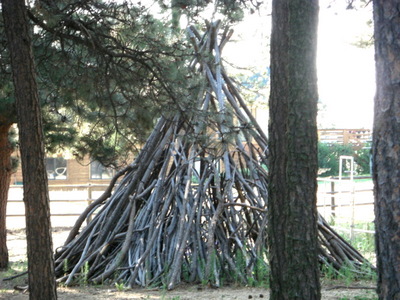 Wood Teepee and Kids Fort, Black Forest.